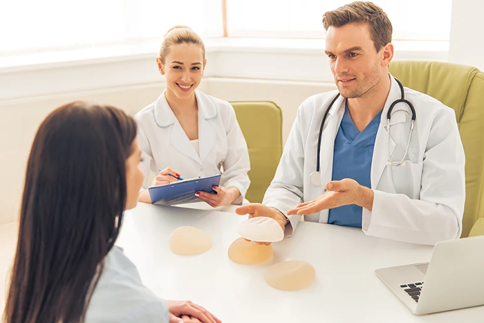 woman getting a consultation