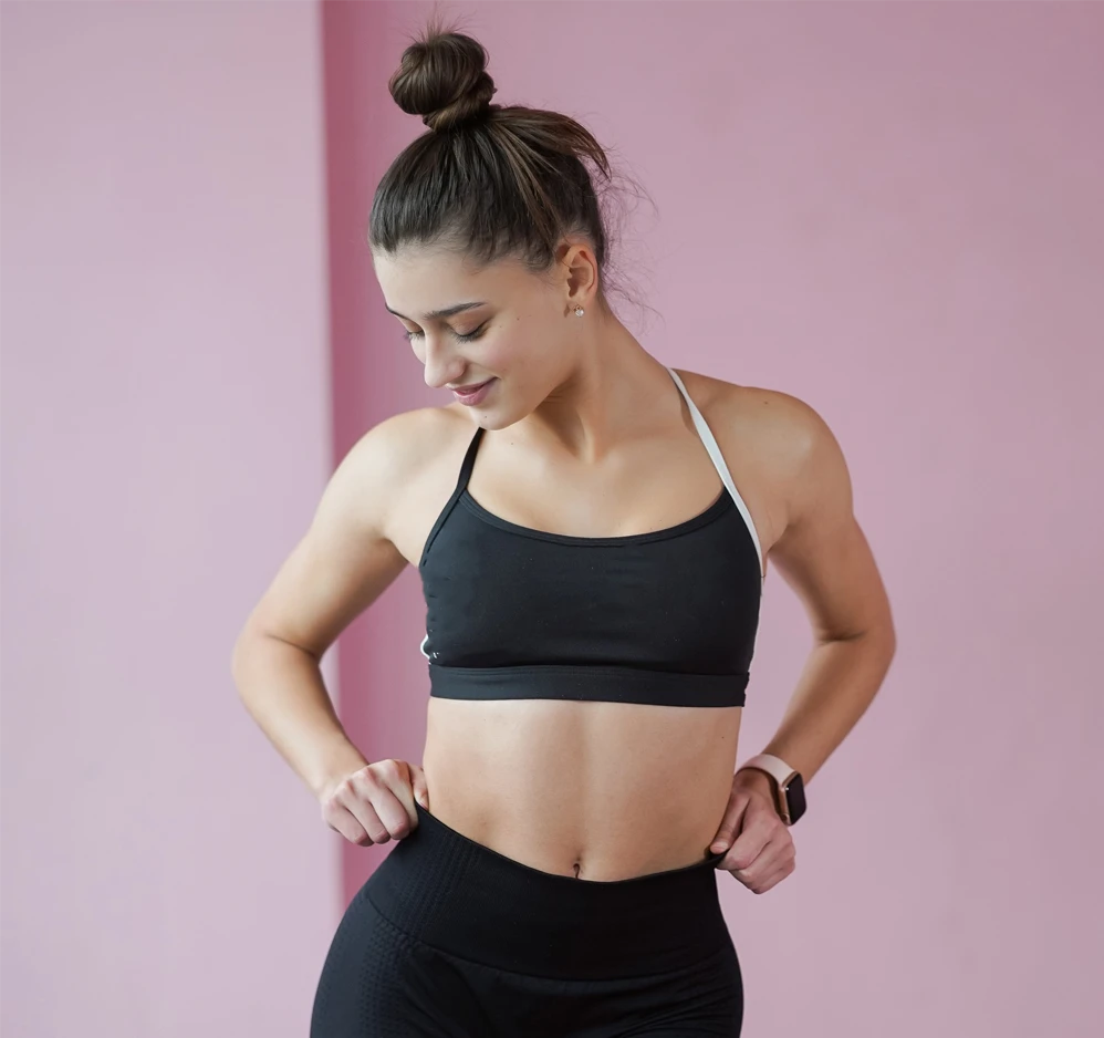 Female waist contour showing area commonly treated with love handle liposuction
